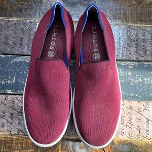 Rothy's Burgundy and Blue Women's Sneakers
